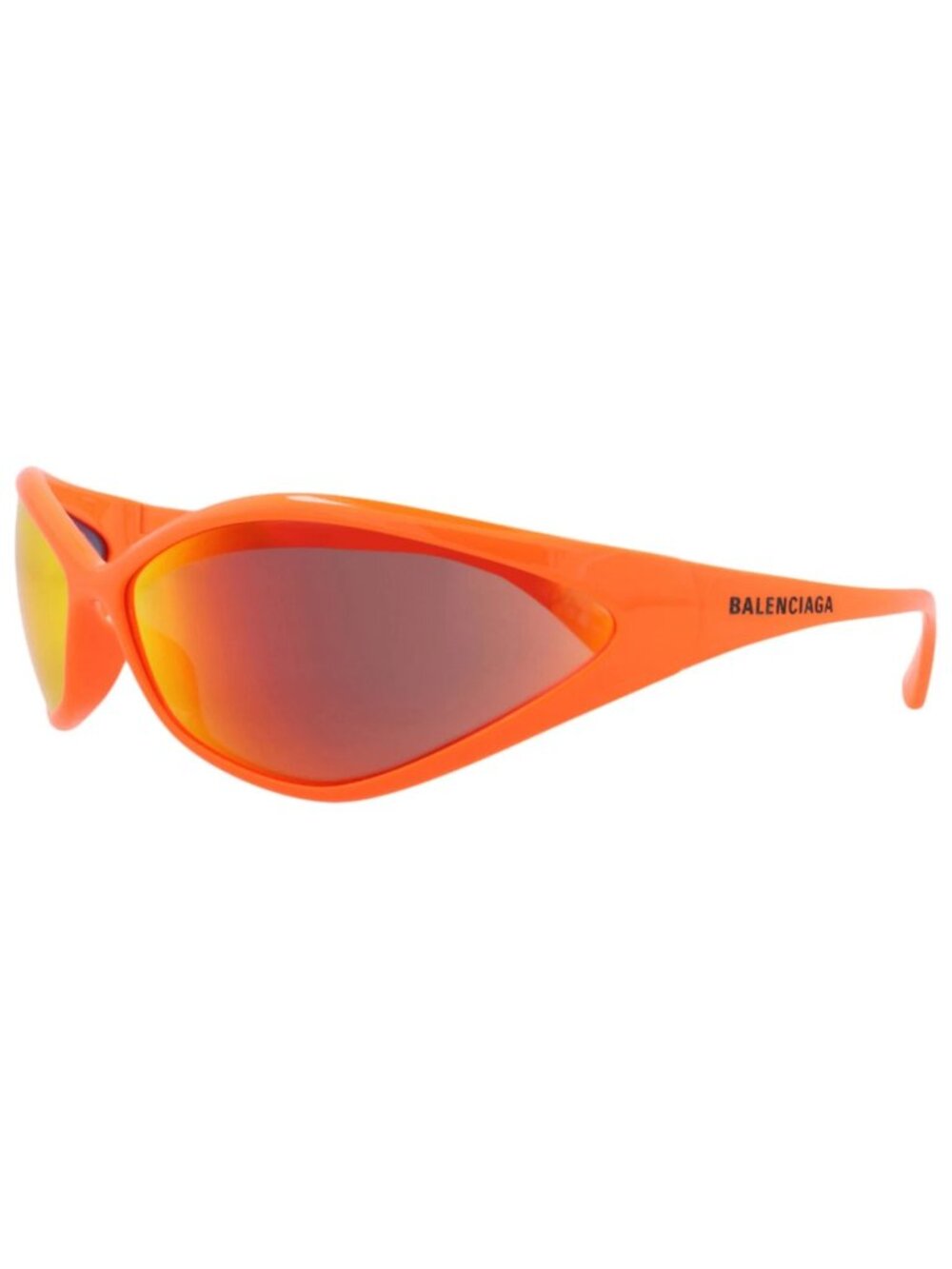 New Balenciaga Women's Sunglasses Shield Wrap Bio Injection Frame Unisex Orange